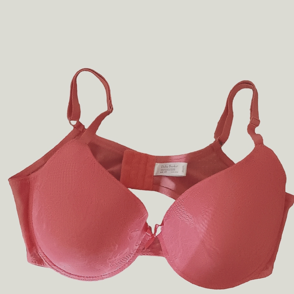 - DELTA BURKE LACE LINED UNDERWIRE BRA 42D NWOT